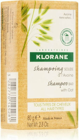 Klorane a l' Avoine Solid Shampoos for Sensitive Scalp for All Hair Types 80gr