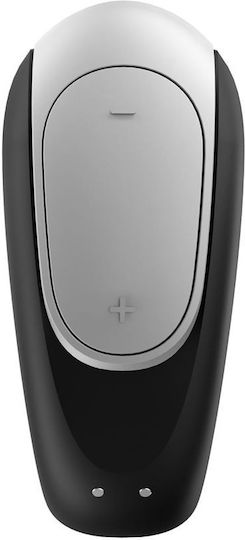 Satisfyer Double Fun Δονητής για Ζευγάρια με Απομακρυσμένο Έλεγχο Μαύρος