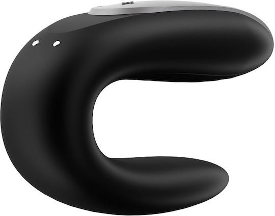 Satisfyer Double Fun Δονητής για Ζευγάρια με Απομακρυσμένο Έλεγχο Μαύρος