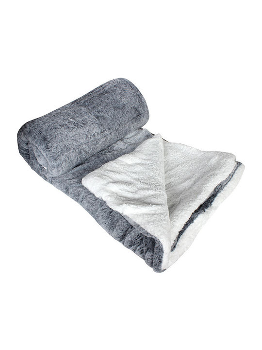 TnS Rabbit Sherpa Blanket Single 150x220cm Gray