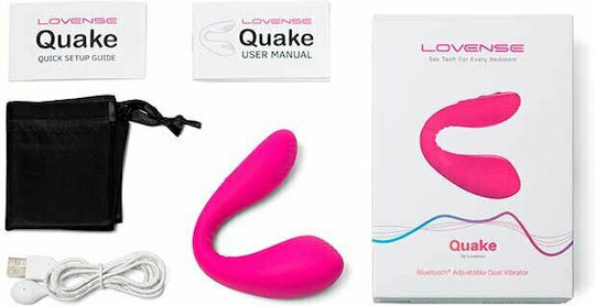 Lovense Quake Adjustable Dual Vibrator Bluetooth & App Διπλός Δονητής Pink