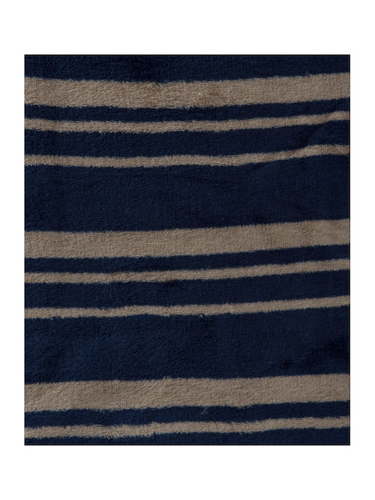 Silk Fashion Coral Κουβέρτα Fleece Μονή 170x220εκ. Μπλε / Ριγέ