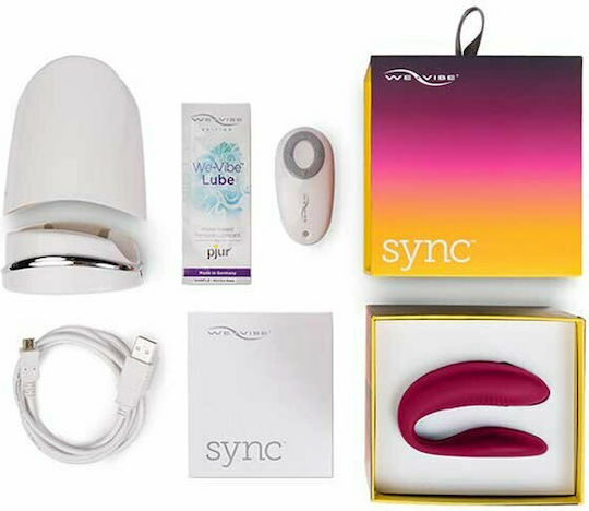 We-Vibe Sync Couples Personal Massager Vibrator for Couples with Remote Control 7.48cm Fuchsia
