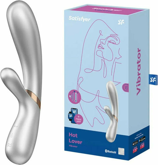 Satisfyer Hot Lover Vibrator Rabbit 20cm Silver