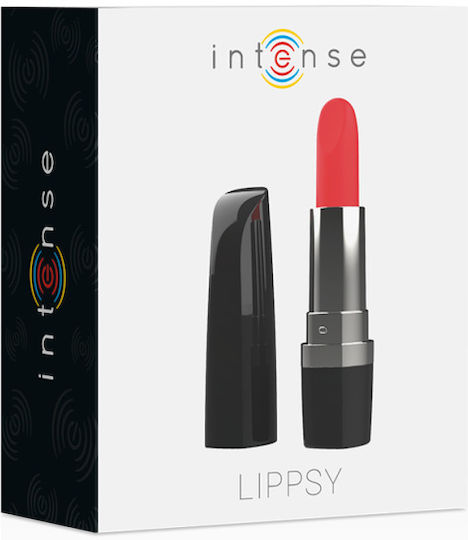 Intense Lippsy Lipstick Vibrator Mini Κλειτοριδικός Δονητής με Απομακρυσμένο Έλεγχο 11cm Μαύρος