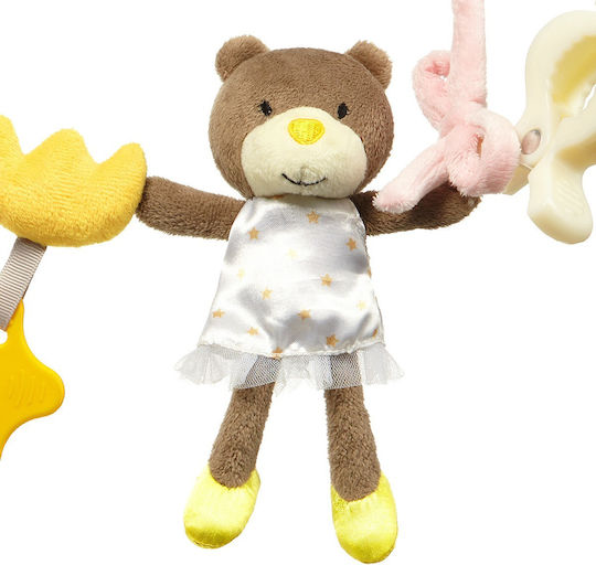 Babyono Hängende Babyspielzeuge Kette für Kinderbett und Kinderwagen mit Beißring