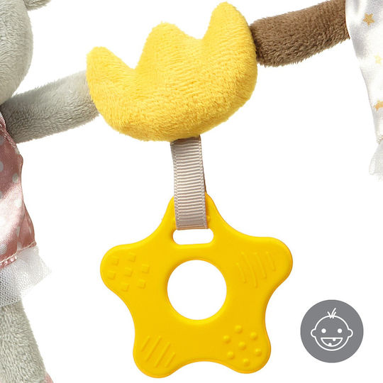 Babyono Hängende Babyspielzeuge Kette für Kinderbett und Kinderwagen mit Beißring