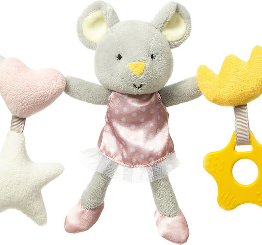 Babyono Hängende Babyspielzeuge Kette für Kinderbett und Kinderwagen mit Beißring