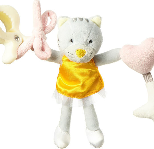 Babyono Hängende Babyspielzeuge Kette für Kinderbett und Kinderwagen mit Beißring