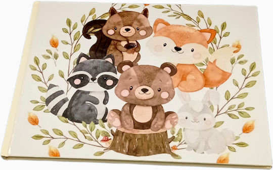 Riniotis Forest Animals Cardboard Guest Book Forest Animals