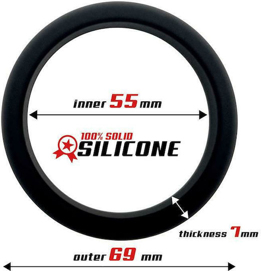 IntoYou Solid Silicone Cock Ring 5.5cm Black