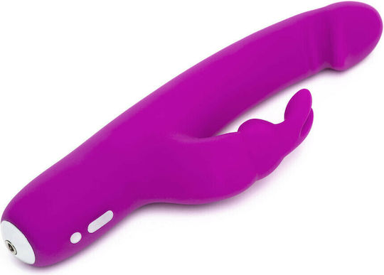 Happy Rabbit Realistic Slim Vibrator Kaninchen 22.8cm Purple