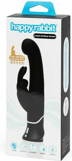 Happy Rabbit G-spot Stroking Vibrator Δονητής Rabbit 24.2cm Black