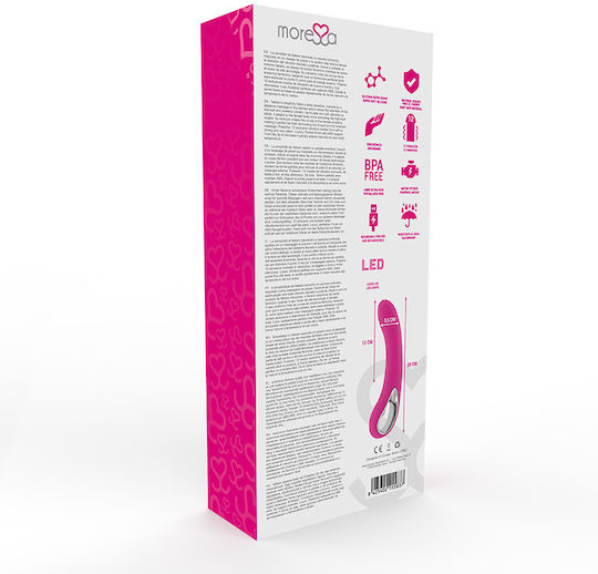 Amoressa Nelson Premium Silicone Rechargeable Вибратор G-Spot 20см горещо розово