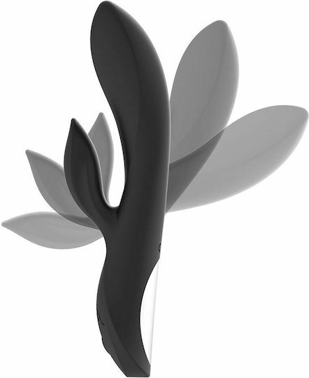 Black & Silver Kaultz Vibrator Kaninchen 20cm Black