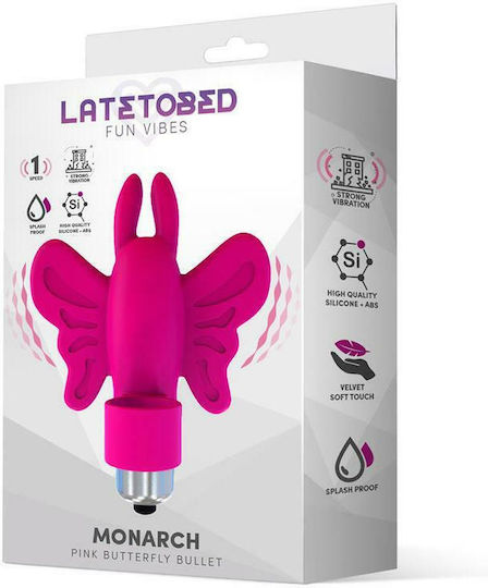 LateToBed Monarch Mini Δονητής Bullet 10cm Ροζ
