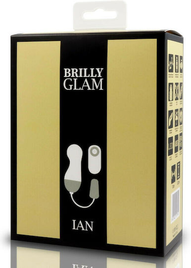 Brilly Glam Brilly Glam Mini Δονητής Egg με Απομακρυσμένο Έλεγχο 19cm Black