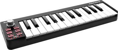 Plugger Midi Keyboard Pocket Key με 25 Πλήκτρα σε Μαύρο Χρώμα