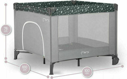 Momi Mamu Park with Mattress Jade 100x100cm