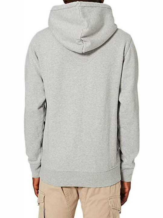 Replay Herren Sweatshirt mit Kapuze und Taschen Gray