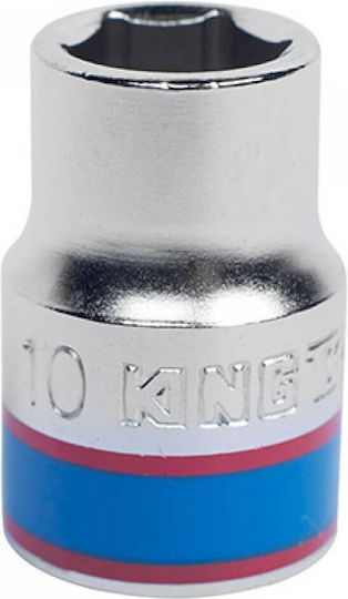 King Tony Socket Hex with Square Drive 1/4" Diameter 10mm