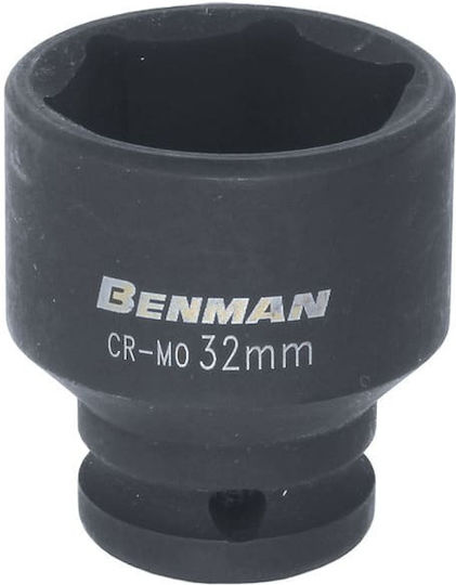 Benman Socket Pneumatic Hex with Square Drive 1/2" Diameter 31mm