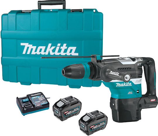 Makita XGT Κρουστικό Σκαπτικό Πιστολέτο Μπαταρίας 40V 2x5Ah με Υποδοχή SDS Max HR005GT202