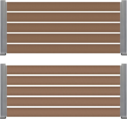 Newplan Deck Περίφραξης Κήπου από WPC 360x14x2εκ. Μπεζ