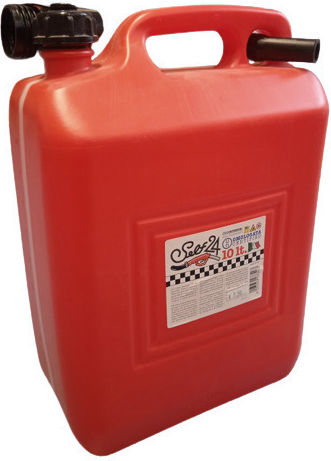 Campus Double-Position Fuel Can Plastic with Extension Tube 10L Red