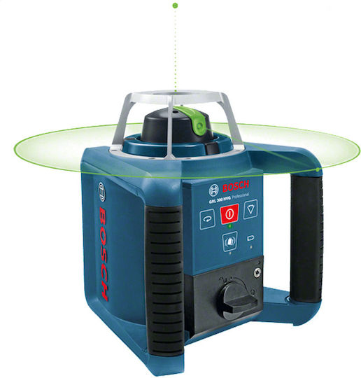 Bosch GRL 300 HVG Αυτορυθμιζόμενο Περιστροφικό Αλφάδι Laser Πράσινης Δέσμης 9V με Εύρος Εργασίας 100m