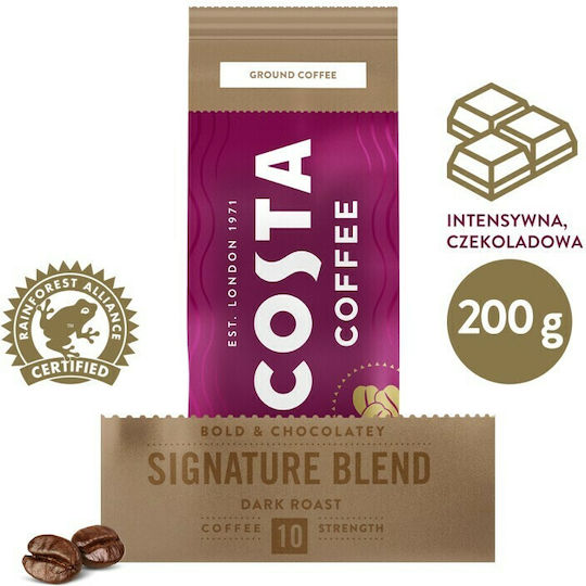 Costa Coffee Espresso Coffee Signature Dark Roast Ground 200gr