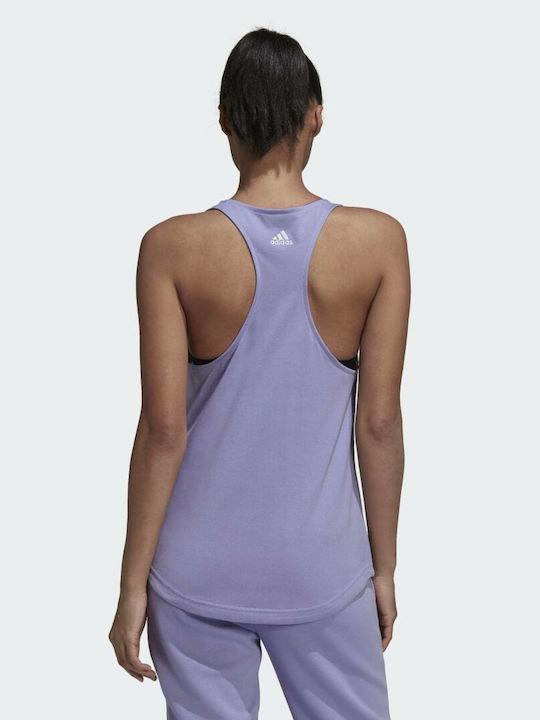 Adidas Loungewear Essentials Αμάνικη Γυναικεία Αθλητική Μπλούζα Light Purple
