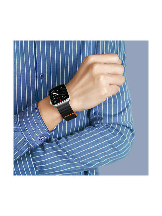 Dux Ducis Magnetic Λουράκι Σιλικόνης Black / Orange (Apple Watch 38/40/41mm)