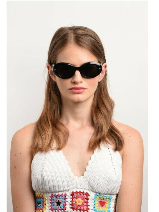 Chiara Ferragni Women's Sunglasses with Black Plastic Frame and Black Lens CF7004/S 807IR