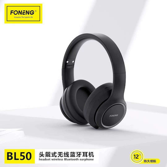 Foneng BL50 Fără fir Bluetooth Over Ear Căști cu 12 ore de Funcționare Negre
