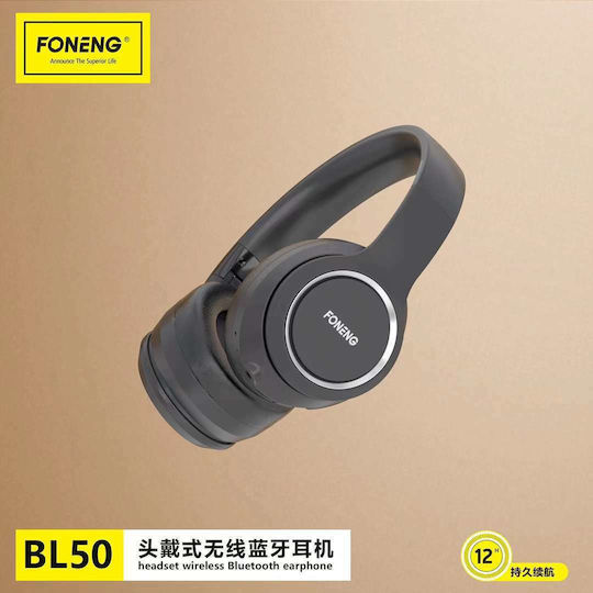 Foneng BL50 Fără fir Bluetooth Over Ear Căști cu 12 ore de Funcționare Negre