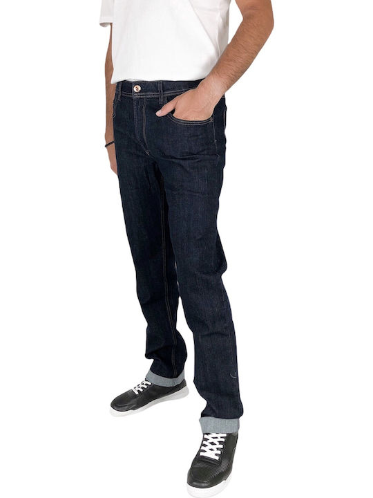 Ανδρικό Παντελόνι Τζιν με Relaxed Baggy Εφαρμογή Navy Μπλε