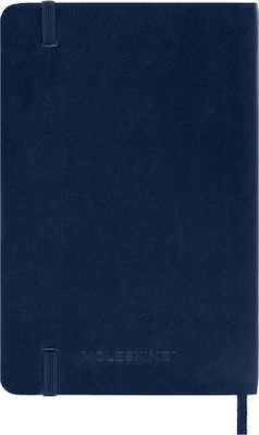 Moleskine Notebook 96 Sheets A6 with Blank Pages and Elastic Blue