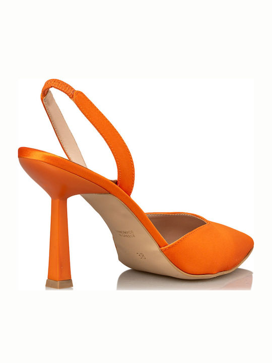 Pumps mit Stiletto-Absatz Orange