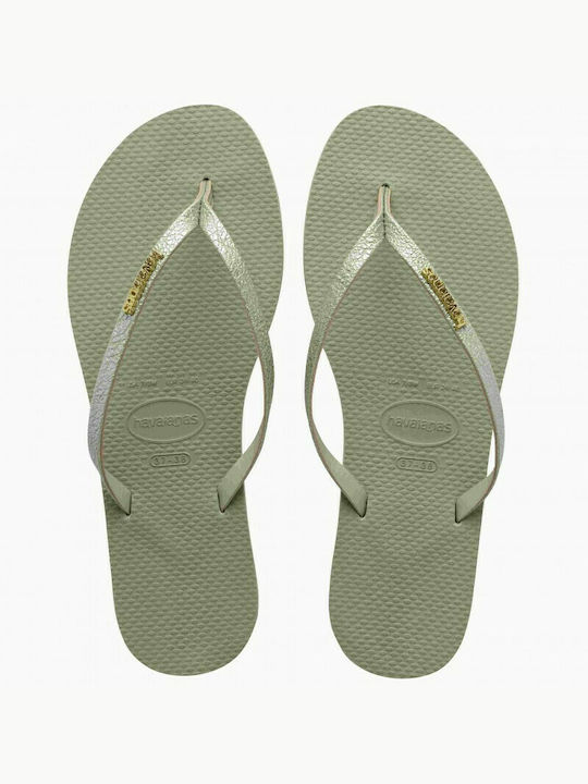 Havaianas You Shine Frauen Flip Flops in Grün Farbe