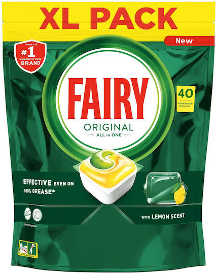 Fairy Original All in One 40 Dishwasher Pods Λεμόνι