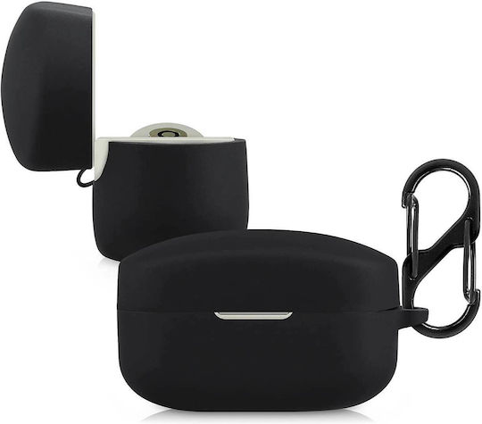 KWmobile Carabiner Silicone Case with Keychain Black for Sony WF-1000XM4