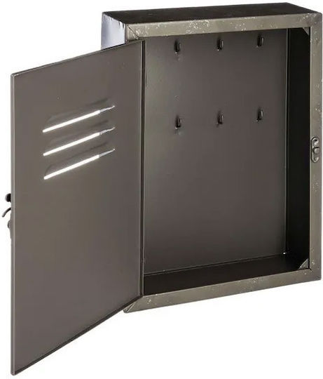 Agățătoare Chei Metalică Gri 6 Compartimente 23.5x9x30cm