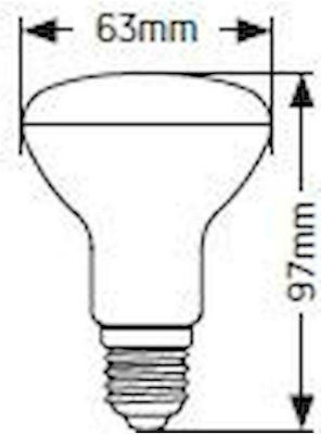 Geyer Λάμπα LED για Ντουί E27 και Σχήμα R63 Θερμό Λευκό 806lm