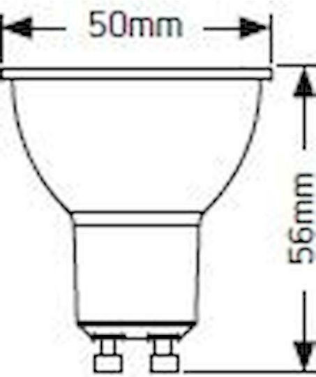 Geyer LED Bulb 5W for Socket GU10 and Shape PAR16 Cool White 460lm