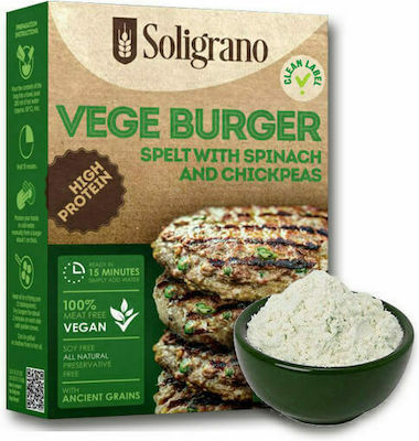 Soligrano Instant Mix Burger Σπανάκι Ρεβίθια Powder 140gr