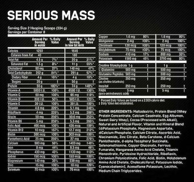 Optimum Nutrition Serious Mass with Flavor Cookies & Cream 5.454kg