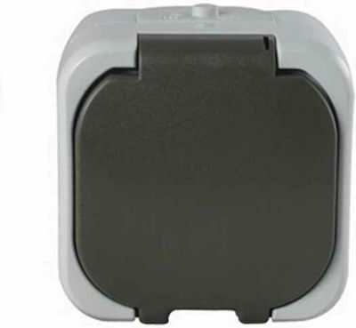 Popp Aqua Top Single Power Socket Gray