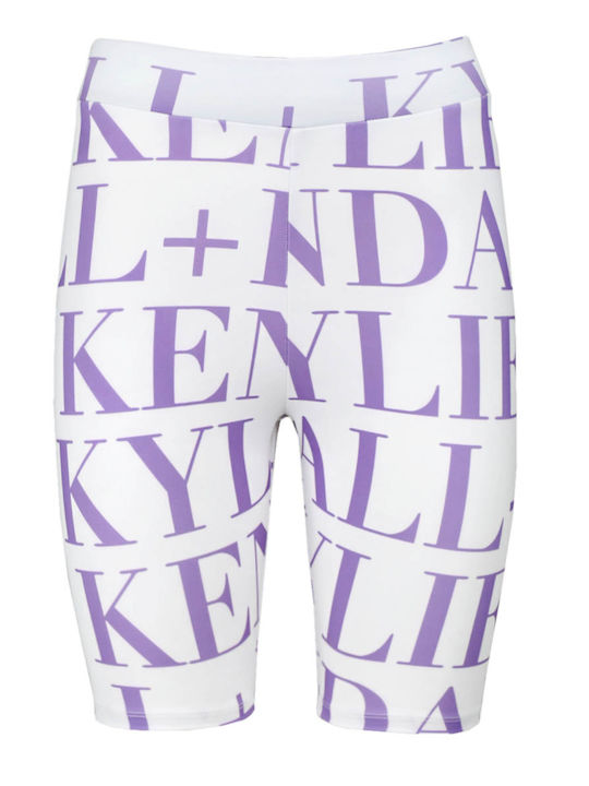 Γυναικείο Ποδηλατικό Κολάν Ψηλόμεσο White/Lilac