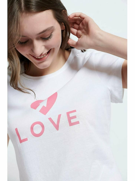 Damen Sportlich T-Shirt Weiß